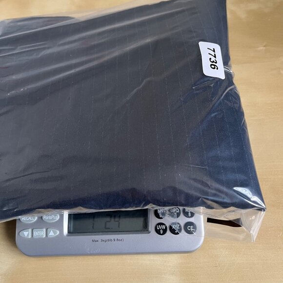 Spanx Womens Medium Navy Blue Pinstripe Ponte Wide Leg Pant 20385q - Picture 9 of 10